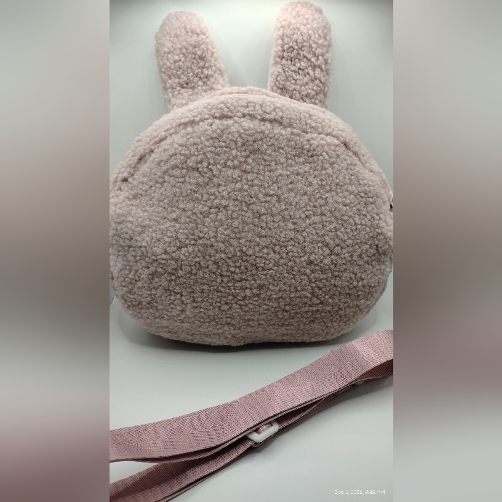 Labubu Pink Plush Crossbody Bag Adult Size  (12"H×10"L) BNWOT - Picture 2 of 5